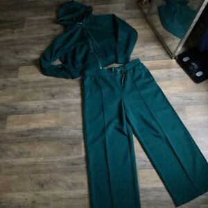 Velocity Teal Wide Leg Pants & Jumpsuit Set